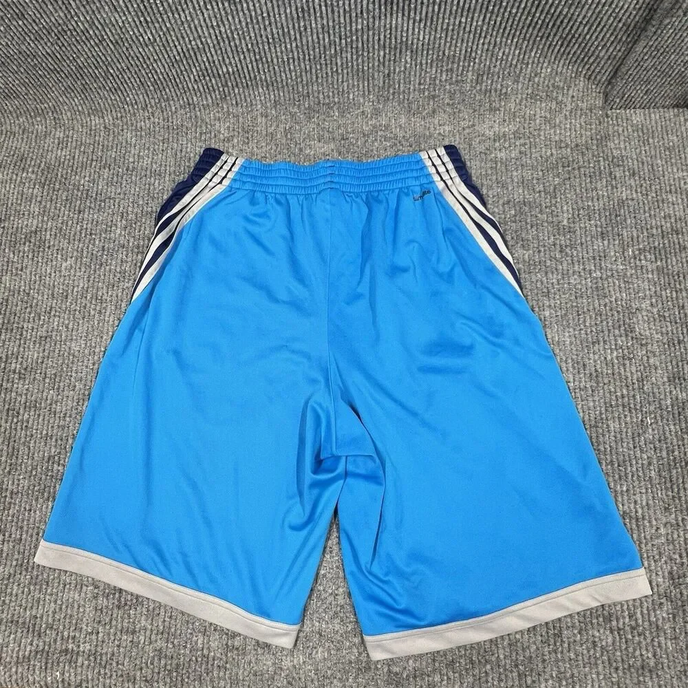 Adidas Shorts Men Large Blue Climalite Athletic Basketball Gym‎ Drawstring